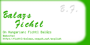 balazs fichtl business card